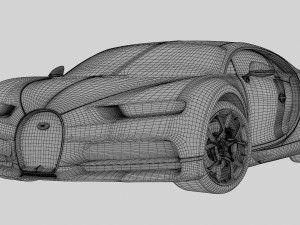 2018 bugatti chiron - simple interior 3Dモデル