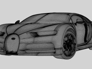 2018 bugatti chiron - simple interior 3D Model