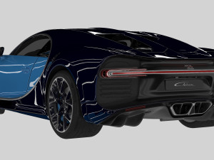 2018 bugatti chiron - simple interior 3Dモデル