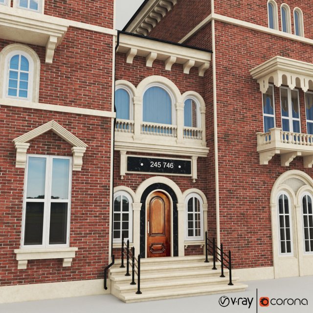 exterior house 3D 模型 .c4d .max .obj .3ds .fbx .stl .blend 