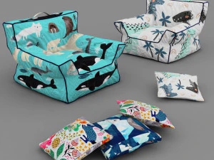 sofa dla dzieci duży joe Model 3D