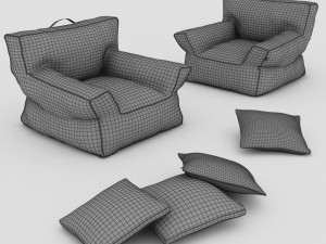 children sofa big joe Modèle 3D