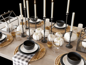 black tableware 3D-Modell