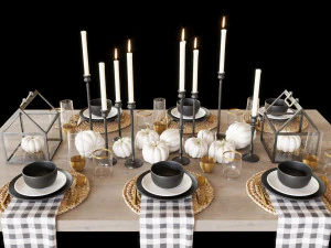 black tableware 3D Model
