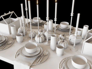 black tableware 3D Model