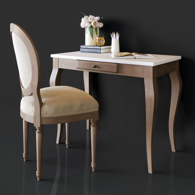 alexandra marble desk 3D-Modell .c4d .max .obj .3ds .fbx .stl .blend 