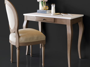 alexandra marble desk 3D Model