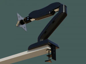 低聚显示器臂 3D 模型