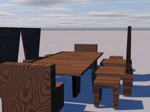 table and chairs 3D Model
