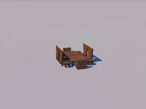 table and chairs 3D Model