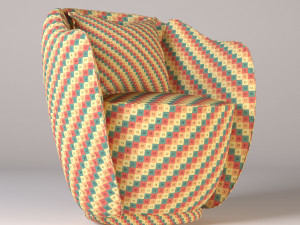leather armchair audrey italy Modèle 3D
