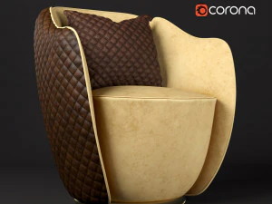 sillón de cuero audrey italia Modelo 3D