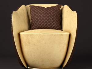 leather armchair audrey italy Modèle 3D