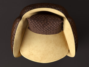 leather armchair audrey italy Modèle 3D