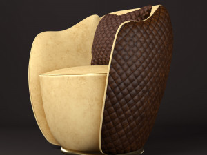 leather armchair audrey italy Modèle 3D