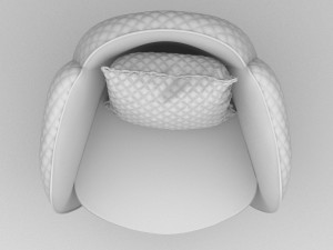 leather armchair audrey italy Modèle 3D