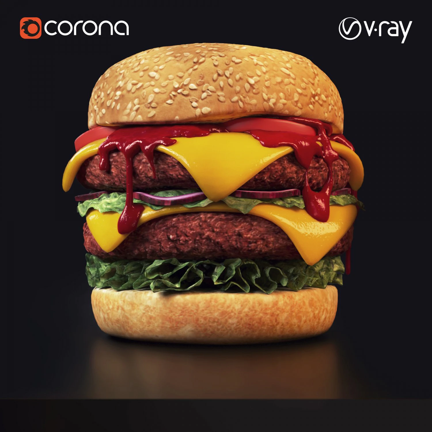 burger 3D Model .c4d .max .obj .3ds .fbx .stl .blend 