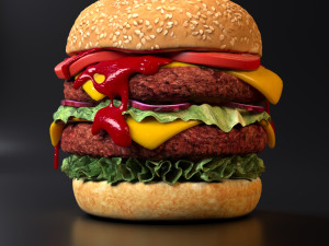 burger Modelo 3D