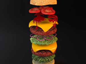 burger 3D Model