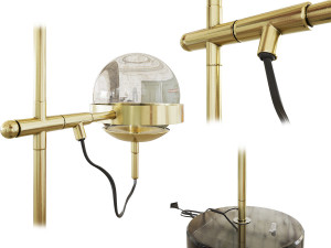 gold modern table lamp Modelo 3D