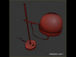 gold modern table lamp Modelo 3D