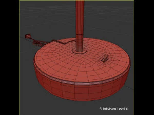 gold modern table lamp 3D Model