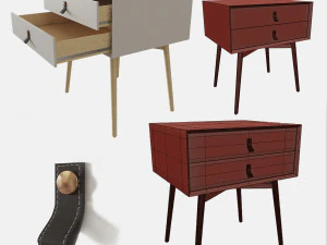 aparador moderno de meados do s&eacute;culo Modelo 3D