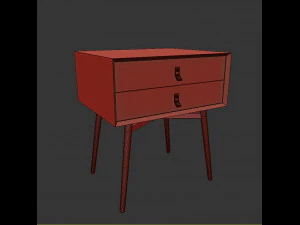 aparador moderno de meados do s&eacute;culo Modelo 3D