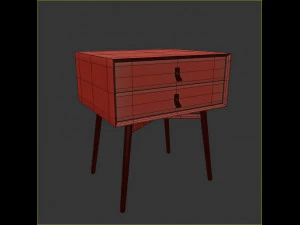 aparador moderno de meados do s&eacute;culo Modelo 3D