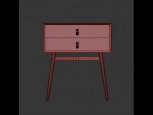 aparador moderno de meados do s&eacute;culo Modelo 3D