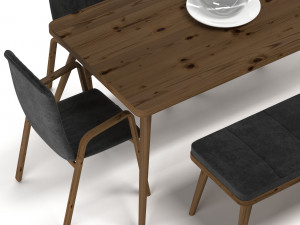 minimalist dining 3D 모델