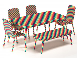 minimalist dining 3D 모델