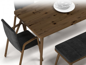 minimalist dining 3D 모델