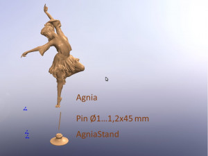 3d printable three ballerinas 3D 打印模型