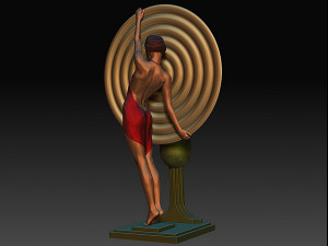 3d printable art deco lamp 1 3D 打印模型