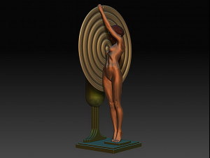 3d printable art deco lamp 1 3D 打印模型