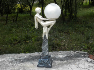 3d printable art deco lamp 3 3D Print Model
