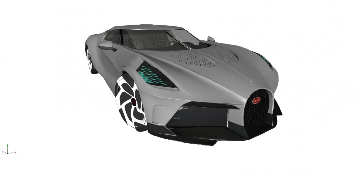 2019 bugatti la voiture noire 3D Model .c4d .max .obj .3ds .fbx .stl .blend 