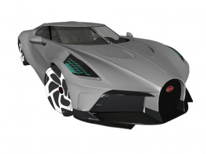2019 bugatti la voiture noire 3D 모델