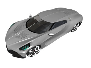 2019 bugatti la voiture noire 3D Model