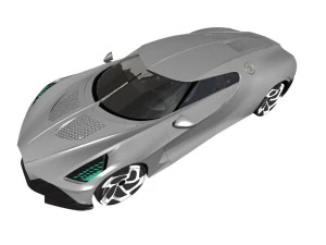 2019 bugatti la voiture noire 3D Model