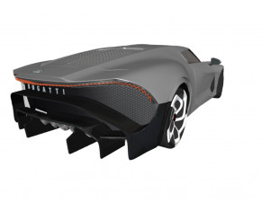 2019 bugatti la voiture noire 3D Model