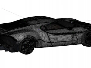 2019 bugatti la voiture noire 3D Model