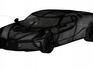 2019 bugatti la voiture noire 3D Model