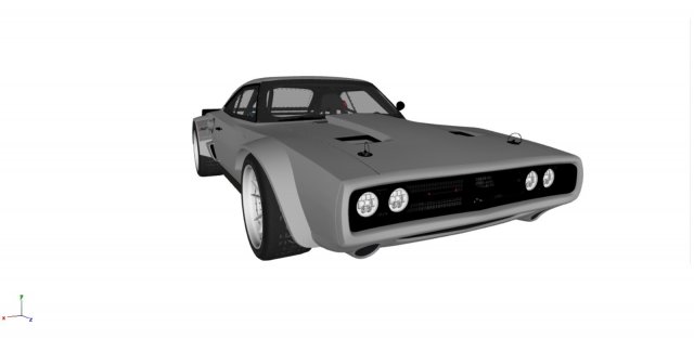 dodge charger rt f8 1970 3D Модель .c4d .max .obj .3ds .fbx .stl .blend 