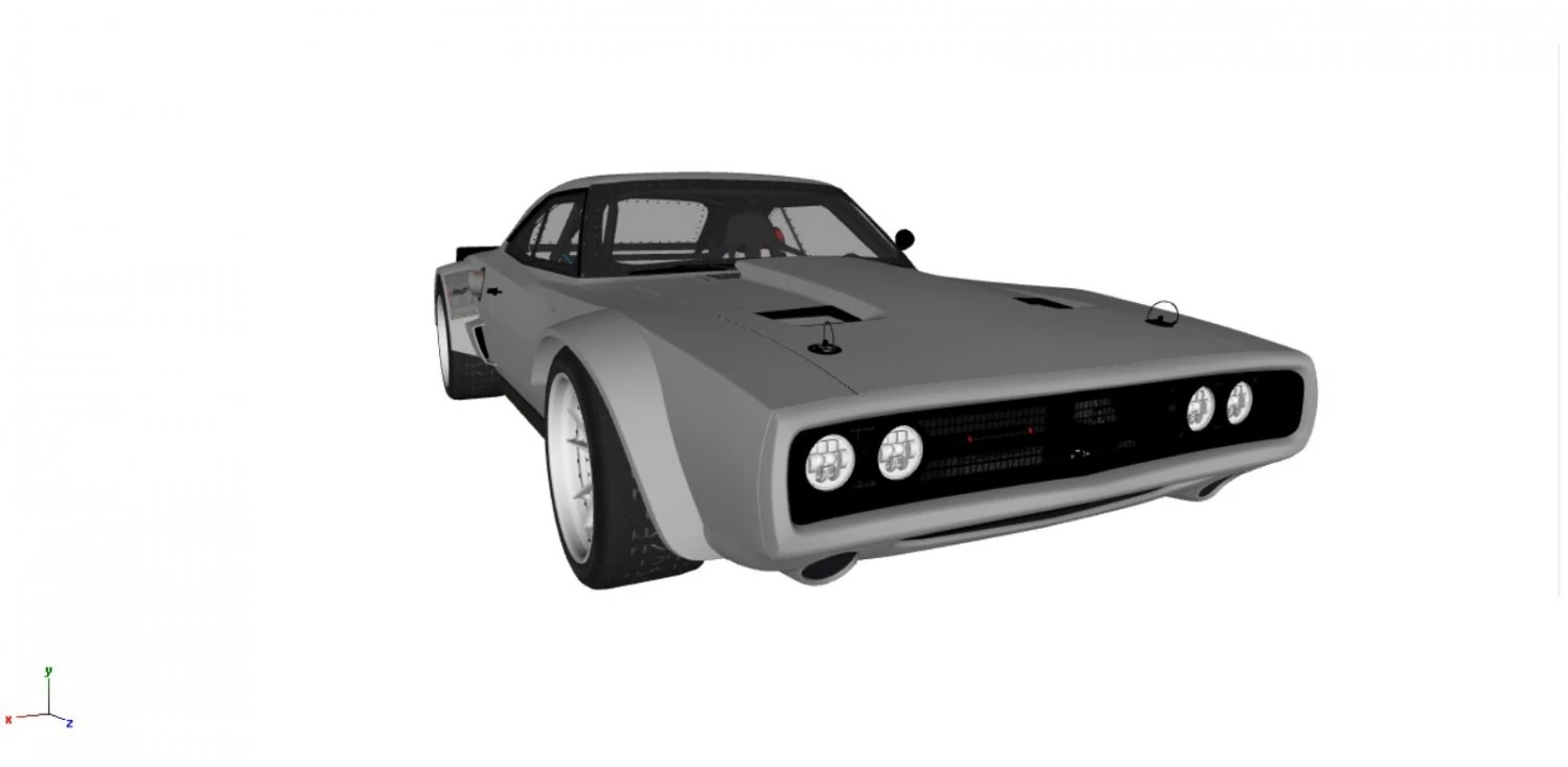 Dodge Charger Rt F8 1970 3D Model .c4d .max .obj .3ds .fbx .stl .blend 