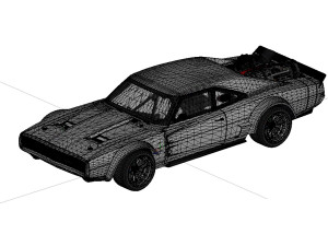 dodge charger rt f8 1970 3D Модель