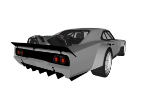 dodge charger rt f8 1970 3D Модель