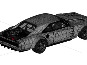 dodge charger rt f8 1970 3D Модель