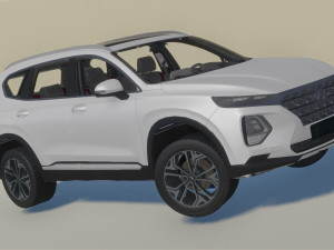 hyundai santa fe 2019 hiqh poly 3D 모델